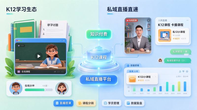 知识付费机构为什么需要私域直播平台？从公域引流到私域成交的完整闭环